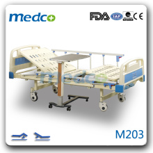 M203 Dos manivelas de control de mano ajustable cama de hospital